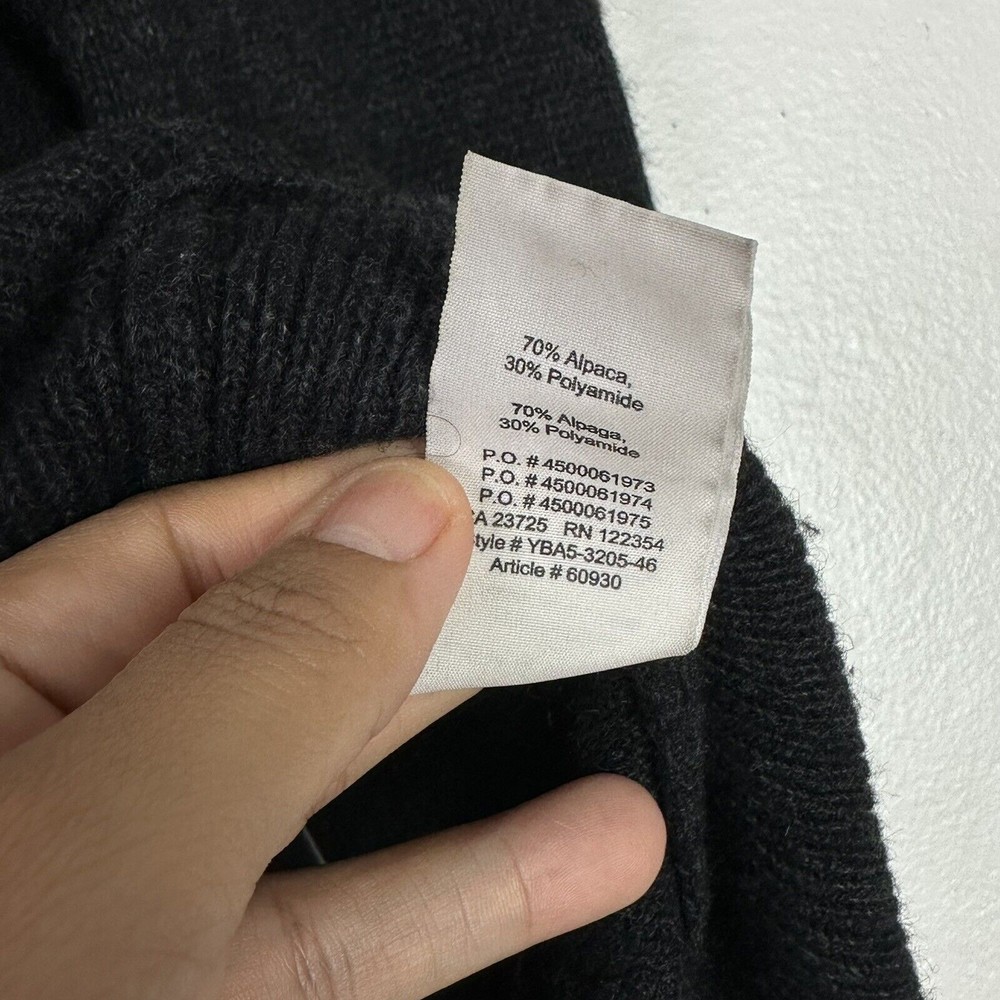 Aritzia Community Alpaca Turtleneck  Ribbed Sweater Top Dark Gray Sz XS - Picture 6 of 10